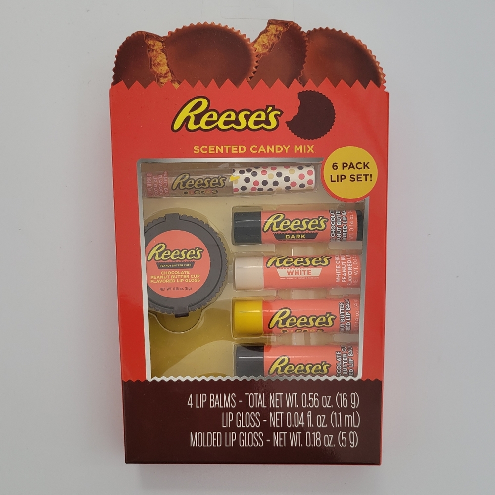 Reese's 6 Pack Lip Balm/Gloss, Factory Sealed